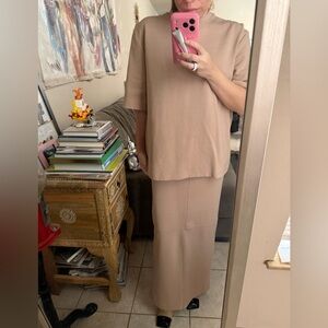 Zara matching set // top & midi skirt